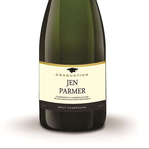 Personalised Champagne - Graduation Label - Award-Winning